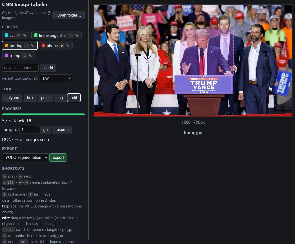 Screenshot 3 of CNN Image Labeler